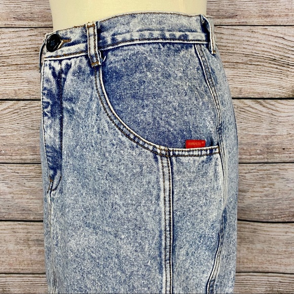 Vintage Jordache Acid Wash High Waist Denim Pencil Skirt - Picture 3 of 14